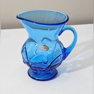 Rainbow Glass Cobalt Blue Pitcher